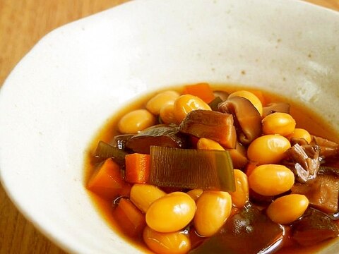 電気圧力鍋で大豆の煮物♪簡単！楽ちん！